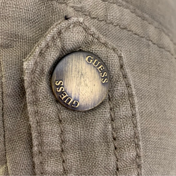 Guess Short Sleeve Military Green Jacket - Picture 14 of 14